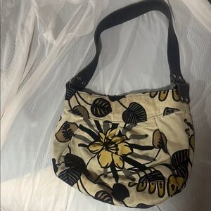Floral patterned velvety purse
